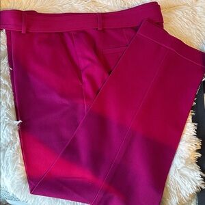 LOFT Fuchsia Pants with Belt